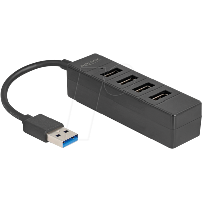 DELOCK 64350 - USB 2.0 Hub, 4 Port, 4x USB-A DELOCK 64350 - USB 2.0 Hub, 4 Port, 4x USB-A