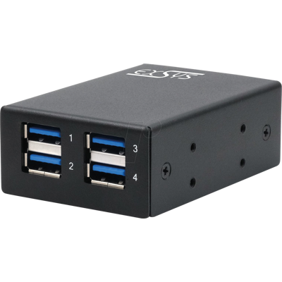 EXSYS EX11240HMS - USB 3.0 4-Port Industrie-Hub, 4x USB-A, 15 kV ESD EXSYS EX11240HMS - USB 3.0 4-Port Industrie-Hub, 4x USB-A, 15 kV ESD