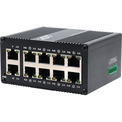 EXSYS EX-62026P - Industrie Switch, 10-Port, Gigabit Ethernet, PoE EXSYS EX-62026P - Industrie Switch, 10-Port, Gigabit Ethernet, PoE