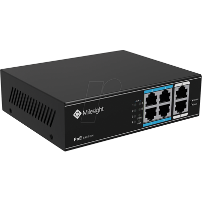 MILESIGHT MIL MS-S0204-EL - Switch, 6-Port, Fast Ethernet, PoE+ MILESIGHT MIL MS-S0204-EL - Switch, 6-Port, Fast Ethernet, PoE+