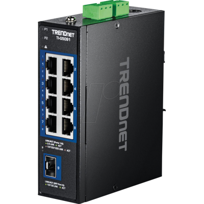 Trendnet TRN TI-G5091 - Switch, 9-Port, 2,5 Gigabit Ethernet, DIN Rail Trendnet TRN TI-G5091 - Switch, 9-Port, 2,5 Gigabit Ethernet, DIN Rail