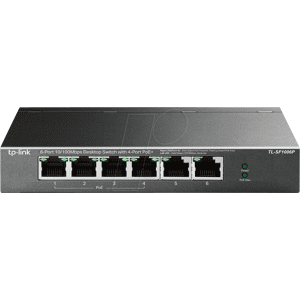 TP-Link TPLINK TLSF1006P - Switch, 6-Port, Fast Ethernet, PoE+