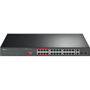 TP-Link TPLINK TLSL1226P - Switch, 26-Port, Fast Ethernet, RJ45/SFP, PoE+