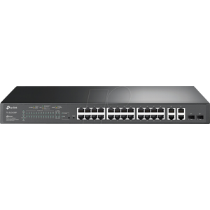 TP-Link TPLINK TLSL2428P - Switch, 28-Port, Fast Ethernet, PoE+, RJ45/SFP