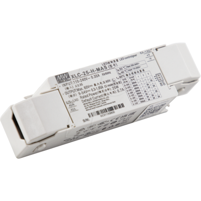 Mean Well MW XLC-25-H-MAS - LED-Netzteil, 25 W, 9 - 54 V, 0,3 - 1,05 A, Matter, CP, Zugent. Mean Well MW XLC-25-H-MAS - LED-Netzteil, 25 W, 9 - 54 V, 0,3 - 1,05 A, Matter, CP, Zugent.