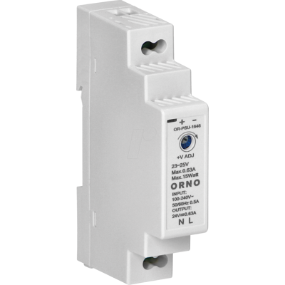 Orno Din-Skinne Stromversorgung - 24V DC, 0,63A, 15W Orno Din-Skinne Stromversorgung - 24V DC, 0,63A, 15W