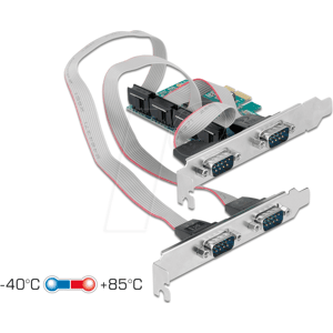 DELOCK 90410 - 4 Port RS 232, seriell, PCIe Karte DELOCK 90410 - 4 Port RS 232, seriell, PCIe Karte