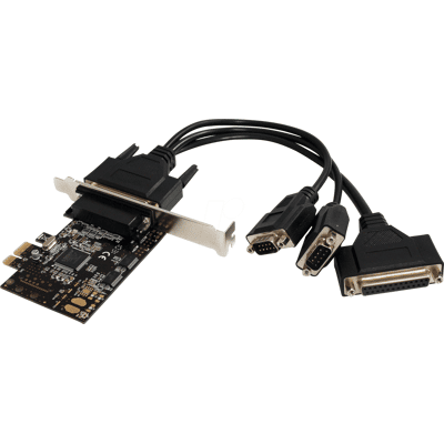 StarTech.com ST PEX2S1P553B - 3 Port RS232, DB25, parallel, seriell, PCIe Karte, Low Profile StarTech.com ST PEX2S1P553B - 3 Port RS232, DB25, parallel, seriell, PCIe Karte, Low Profile
