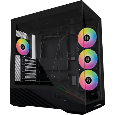 LIAN V100RS - Lian Li Vector V100 PC-Gehäuse, Midi-Tower, ATX, RGB, schwarz LIAN V100RS - Lian Li Vector V100 PC-Gehäuse, Midi-Tower, ATX, RGB, schwarz