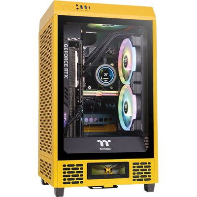 TT 41044 - Thermaltake The Tower 200 Bumblebee Mini-ITX, gelb TT 41044 - Thermaltake The Tower 200 Bumblebee Mini-ITX, gelb