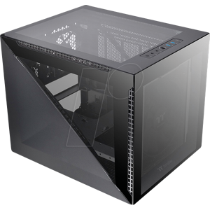 TT 27859 - Thermaltake Divider 200 TG Micro-ATX Gehäuse, schwarz