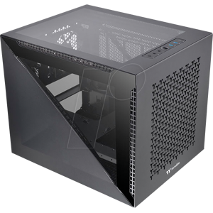 TT 28665 - Thermaltake Divider 200 TG Air Micro-ATX Gehäuse, schwarz