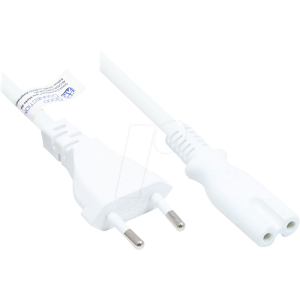GOOD CONNECTIONS GC P0370-W050 - Euro-Stecker Typ C auf C7 , weiß, 0,75 mm², 5 m GOOD CONNECTIONS GC P0370-W050 - Euro-Stecker Typ C auf C7 , weiß, 0,75 mm², 5 m