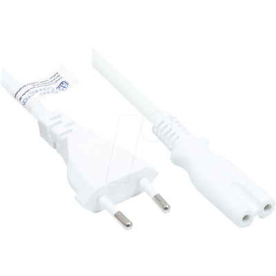 GOOD CONNECTIONS GC P0370-W050 - Euro-Stecker Typ C auf C7 , weiß, 0,75 mm², 5 m GOOD CONNECTIONS GC P0370-W050 - Euro-Stecker Typ C auf C7 , weiß, 0,75 mm², 5 m