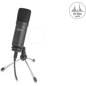 DELOCK 66882 - Professionelles USB Kondensator Mikrofon 24 Bit / 192 kHz