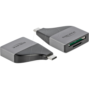 DELOCK 64117 - USB Type-C™ Card Reader für SD / MMC + Micro SD Speicherkarten
