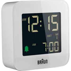 BRAUN BC08W-DCF - Digitaler Funk-Reisewecker weiß