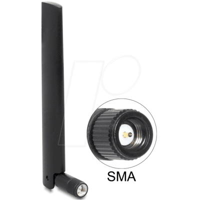 DELOCK 89770 - Antenne NB-IoT 900 MHz SMA Stecker 3 dBi omni Gelenk DELOCK 89770 - Antenne NB-IoT 900 MHz SMA Stecker 3 dBi omni Gelenk