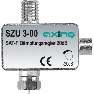 AXING SZU 3-00 - SAT-F Dämpfungsregler, 20 dB AXING SZU 3-00 - SAT-F Dämpfungsregler, 20 dB