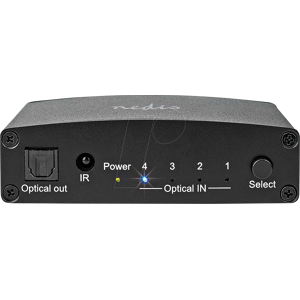 Nedis N ASWI2514BK - Toslink Switch, 4-fach Nedis N ASWI2514BK - Toslink Switch, 4-fach