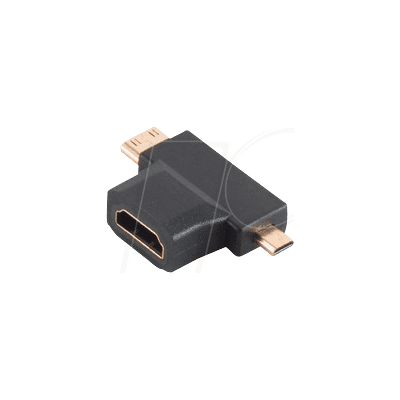 Shiverpeaks HDMI Adapter - Typ A auf D und C, 1080p, Goldbeschichtet Shiverpeaks HDMI Adapter - Typ A auf D und C, 1080p, Goldbeschichtet