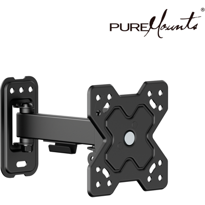 PUREMOUNTS PM-FM13-100 - TV-Wandhalterung, neigbar, schwenkbar, 13" - 32", schwarz PUREMOUNTS PM-FM13-100 - TV-Wandhalterung, neigbar, schwenkbar, 13" - 32", schwarz