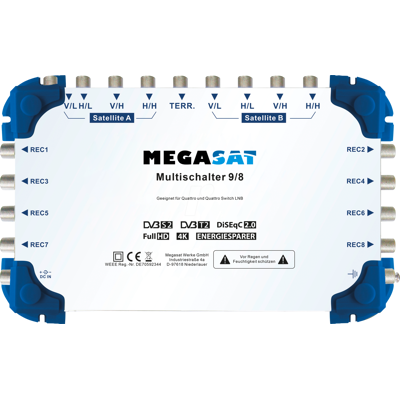 MEGASAT 0600151 - Multischalter 9 in 8 MEGASAT 0600151 - Multischalter 9 in 8