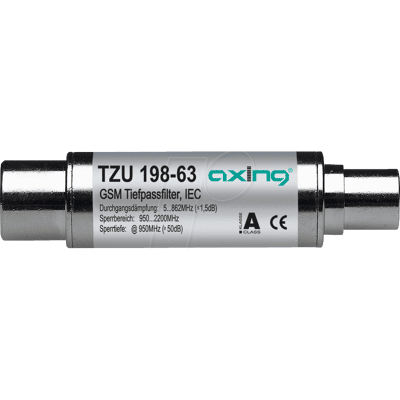 AXING TZU 198-63 - GSM Tiefpassfilter für DVB-T Empfangsgeräte AXING TZU 198-63 - GSM Tiefpassfilter für DVB-T Empfangsgeräte