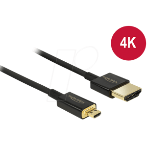 DELOCK 84781 - HDMI A Stecker > HDMI Micro D Stecker 4K 1,0 m