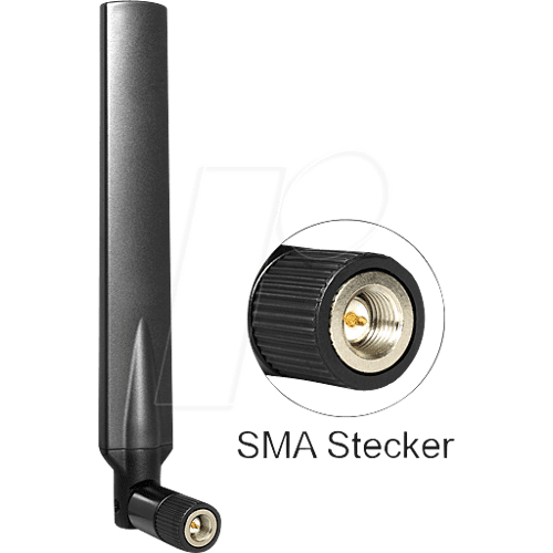 DELOCK 88451 - Antenne, 4G, SMA-Stecker, Kippgelenk, schwarz