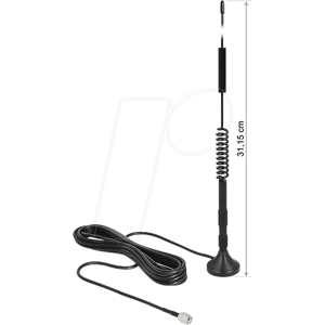 DELOCK 12417 - Antenne mit Magnetfuß, 4G, WLAN, Bluetooth, 3 m