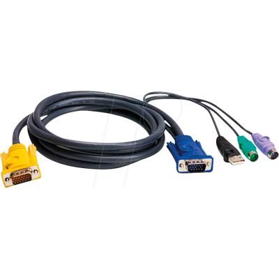 ATEN 2L-5302UP - KVM Kabel, VGA, PS/2, USB, 1,8 m ATEN 2L-5302UP - KVM Kabel, VGA, PS/2, USB, 1,8 m