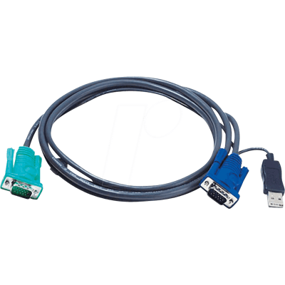 ATEN 2L-5302U - KVM Kabel VGA, USB und Audio, schwarz, 1,8 m ATEN 2L-5302U - KVM Kabel VGA, USB und Audio, schwarz, 1,8 m