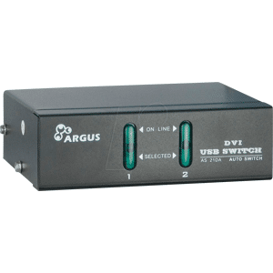 Inter-Tech IT88887200 - 2-Port KVM Switch, DVI