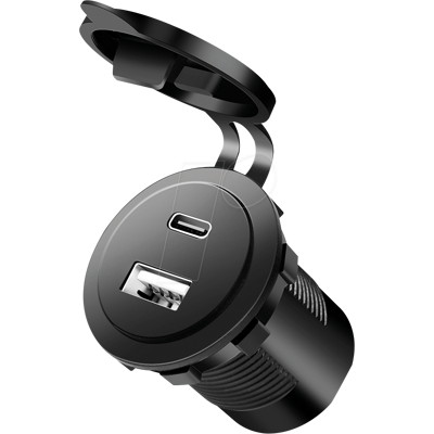 LOGILINK PA0330 - KFZ - USB-Ladebuchse, 12/24V, 60 W, Einbau, mit Deckel LOGILINK PA0330 - KFZ - USB-Ladebuchse, 12/24V, 60 W, Einbau, mit Deckel