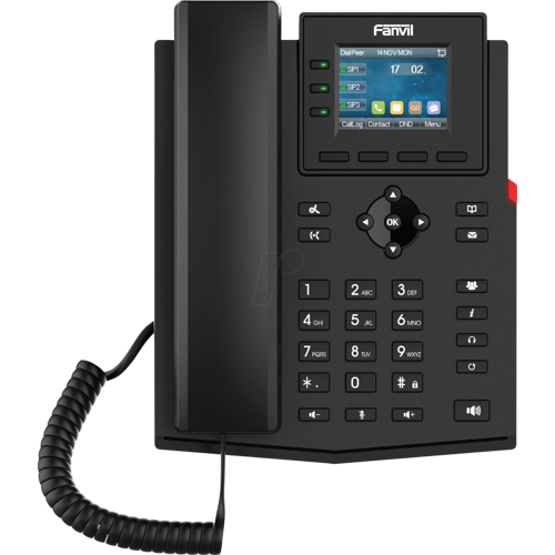 FANVIL X303W - IP-Telefon, PoE, 100 MBit, WLAN, 4 SIP-Lines