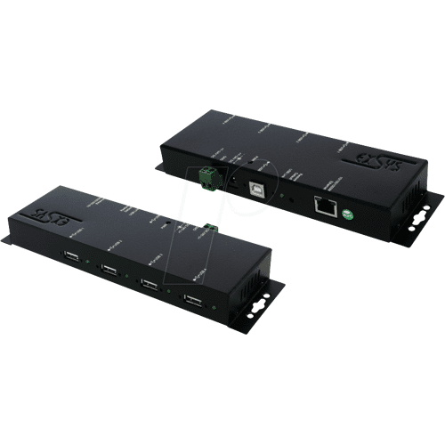 EXSYS EX-6002POE - Ethernet PoE 1Giga-LAN zu 4 x USB 2.0 Ports