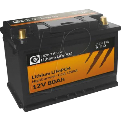 LIONTRON LIO 1280S - Lithium-Akku, LiFePO4, 12,8 V, 80 Ah, Hochstrom LIONTRON LIO 1280S - Lithium-Akku, LiFePO4, 12,8 V, 80 Ah, Hochstrom
