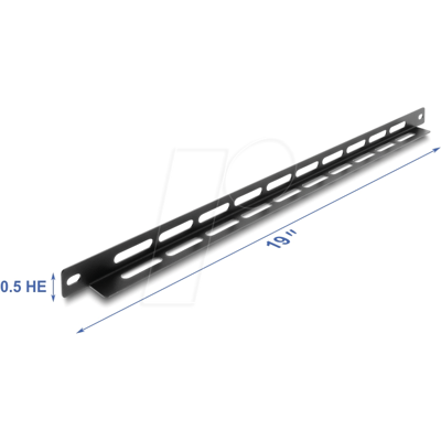 DELOCK 67460 - 19" Panel L-Form 22 mm mit Kabelbinderbefestigung, 0,5 HE, schwa DELOCK 67460 - 19" Panel L-Form 22 mm mit Kabelbinderbefestigung, 0,5 HE, schwa