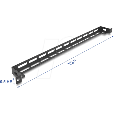 DELOCK 67461 - 19" Panel L-Form 50 mm mit Kabelbinderbefestigung, 0,5 HE, schwa DELOCK 67461 - 19" Panel L-Form 50 mm mit Kabelbinderbefestigung, 0,5 HE, schwa