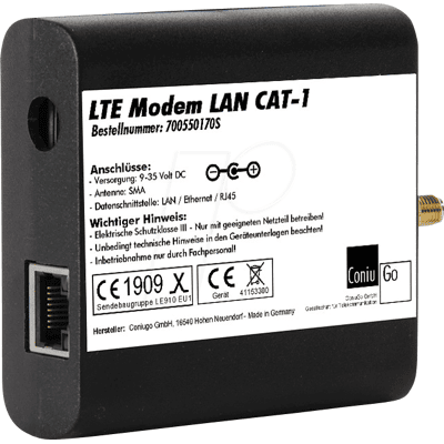 ConiuGo LTE GSM Modem LAN CAT 1 - Drahtlose Datenübertragung ConiuGo LTE GSM Modem LAN CAT 1 - Drahtlose Datenübertragung