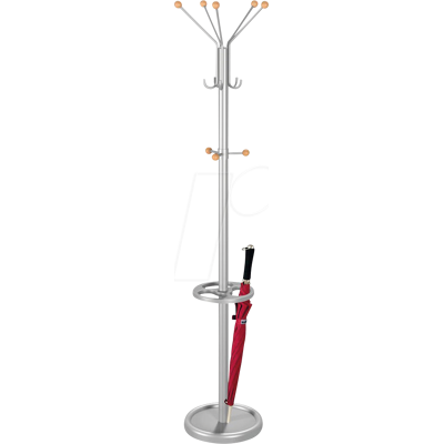 Kerkmann Kleiderständer Silber aus Metall mit 13 Haken - 39x175 cm Kerkmann Kleiderständer Silber aus Metall mit 13 Haken - 39x175 cm