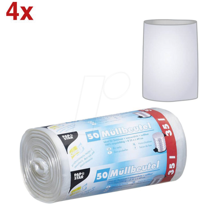 PAPSTAR 12460 - PAPSTAR Müllbeutel, 4x50 Stk, 35 Liter PAPSTAR 12460 - PAPSTAR Müllbeutel, 4x50 Stk, 35 Liter