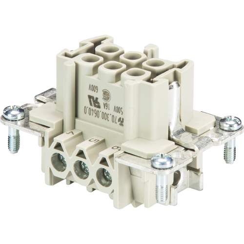 Wieland BAS BUS 6 2,5 - revos BASIC Einsätze, Buchse , 6 + PE , mit Drahtschutz