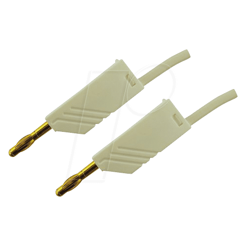 HIRSCHMANN TEST & MEASUREMENT MLN 100 25 AU WS - Messleitung, 2,5 mm², 1,0 m, weiß, vergoldet