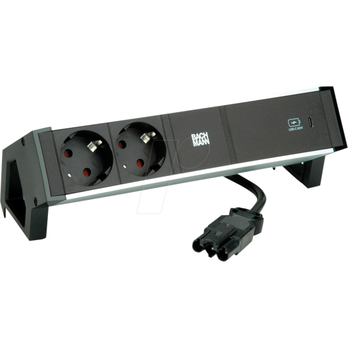 Bachmann BACH 937.303 - Tischsteckdose DESK 2, 2-fach, USB C 60W