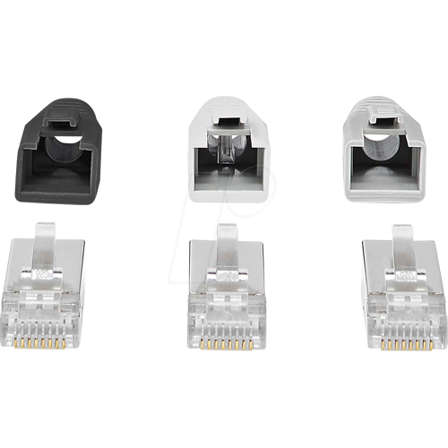 Nedis N CCBW89380GY - RJ45-Stecker, FTP Cat.6a, 10 Stück