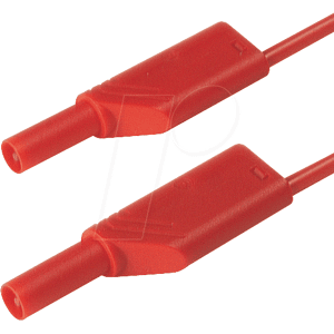 HIRSCHMANN TEST & MEASUREMENT MLS WS 50-2 RT - Messleitung, 2,5 mm², 0,5 m, rot, gesichert HIRSCHMANN TEST & MEASUREMENT MLS WS 50-2 RT - Messleitung, 2,5 mm², 0,5 m, rot, gesichert