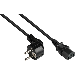 GOOD CONNECTIONS KM P0130-S075 - Netzkabel Schutzkontakt-Stecker Typ E+F, schwarz, 1,50 mm², 7,5 GOOD CONNECTIONS KM P0130-S075 - Netzkabel Schutzkontakt-Stecker Typ E+F, schwarz, 1,50 mm², 7,5