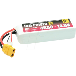 RED POWER RD XT 4500 S4 - Akku-Pack, Li-Polymer, 14,8 V, 4500 mAh RED POWER RD XT 4500 S4 - Akku-Pack, Li-Polymer, 14,8 V, 4500 mAh